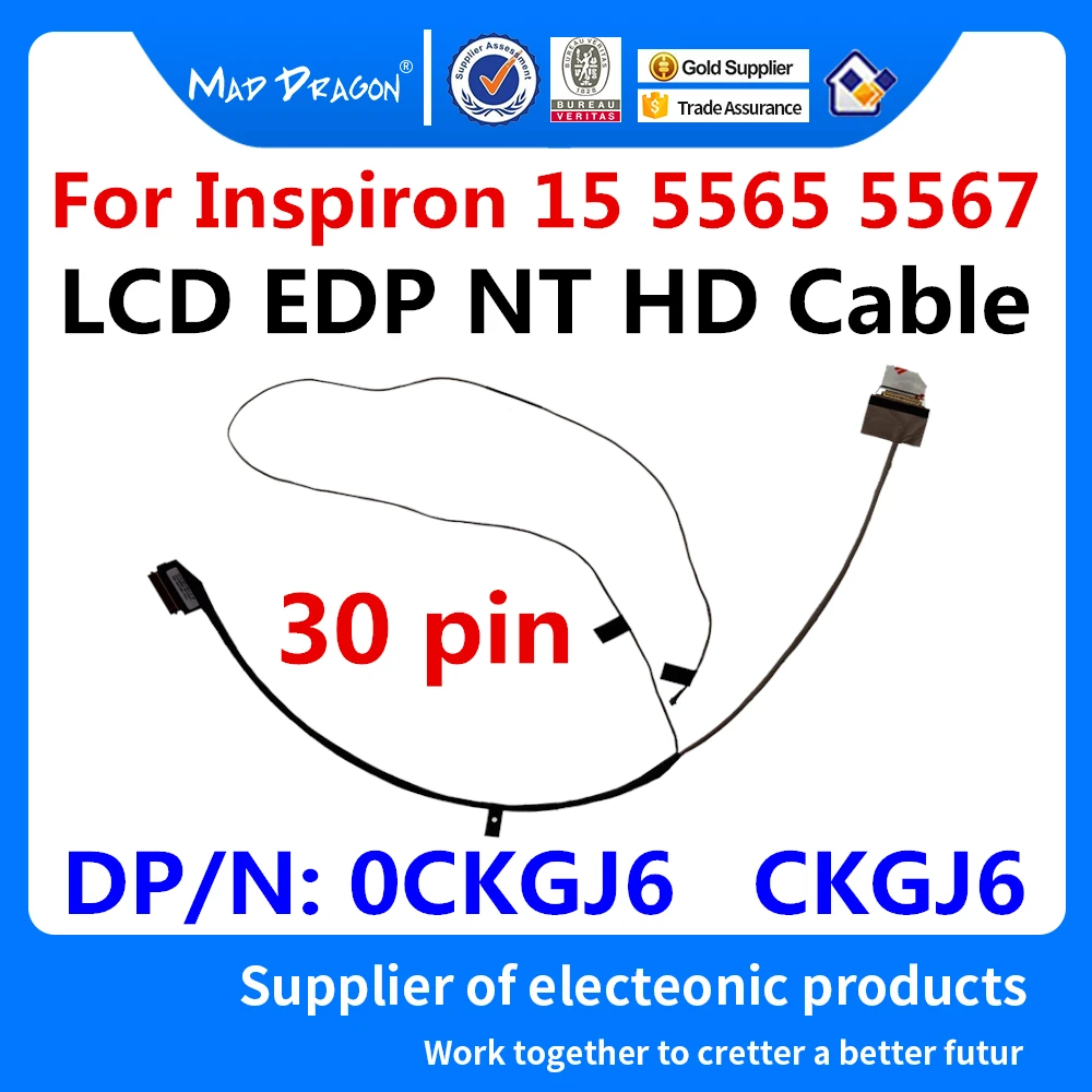 

NEW original Laptop LCD Video Cable LCD EDP NT HD Cable For Dell Inspiron 15 5000 5565 5567 BAL20 0CKGJ6 CKGJ6 DC02002I800