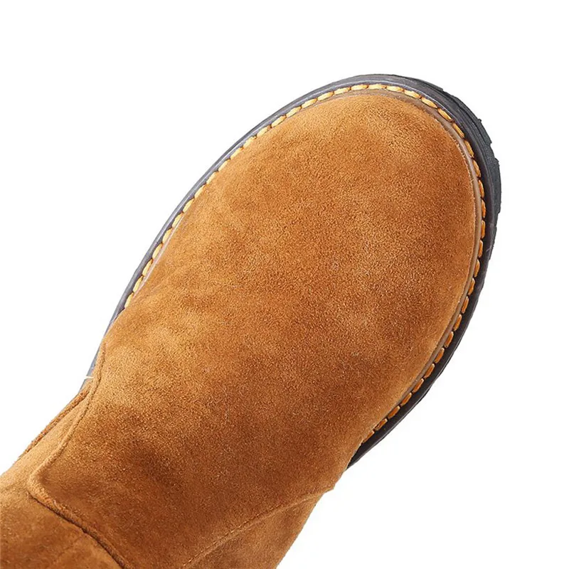 2019 г. Новые женские ботфорты пикантные осенне зимние сапоги на искусственном