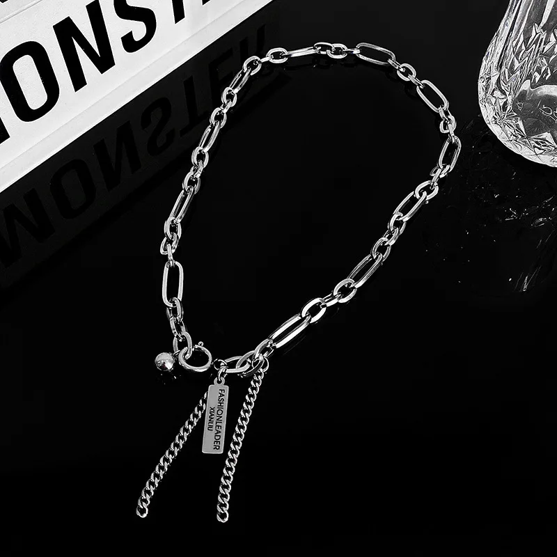 

2021 Trend Accessories Men's Metal Chain Pendant Necklace Fashion Stainless Steel Punk Gothic Womens Hip Hop Style Cool Big Hot