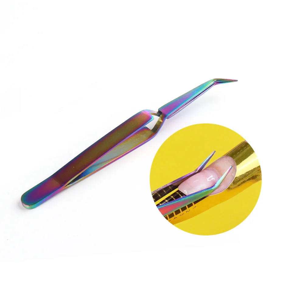 1pc Nail Styling Clip Manicure Art Shaping Tweezer Acrylic Gel Curve Fixed Pinch Eyelash Extension Tools LAFBY1-2 | Красота и