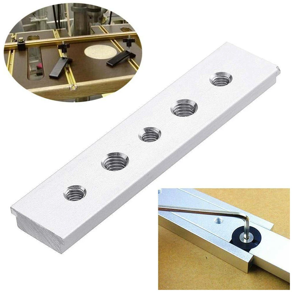 

100mm Pressboard Slide Block DIY Router Mini T-slot Miter Track Furniture Table Jig Fixture Woodworking Tool Aluminium Alloy