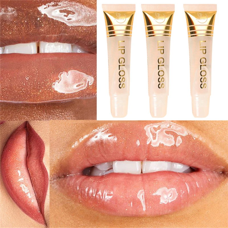 Желейный Цвет Кристалл Увлажняющий блеск для губ стойкий сексуальный прозрачный