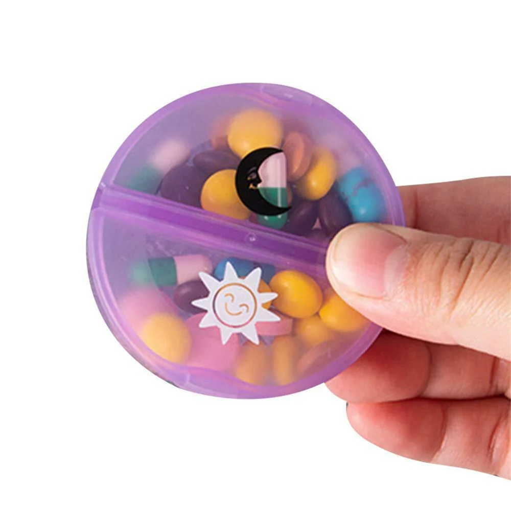 

Pill Case Weekly Pills Organizer Twice A Day For Travel Round Portable