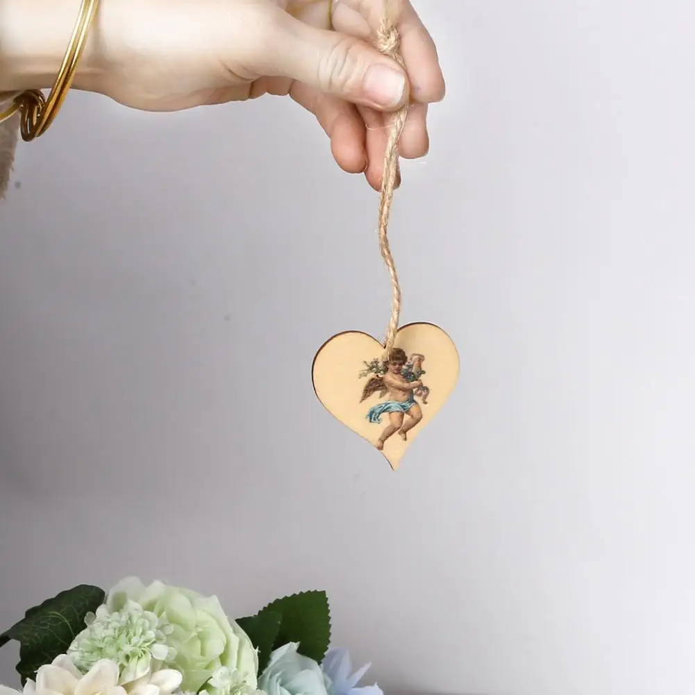 Горячая продажа деревянный Печатный винтажный синий Ангел сцена реквизит