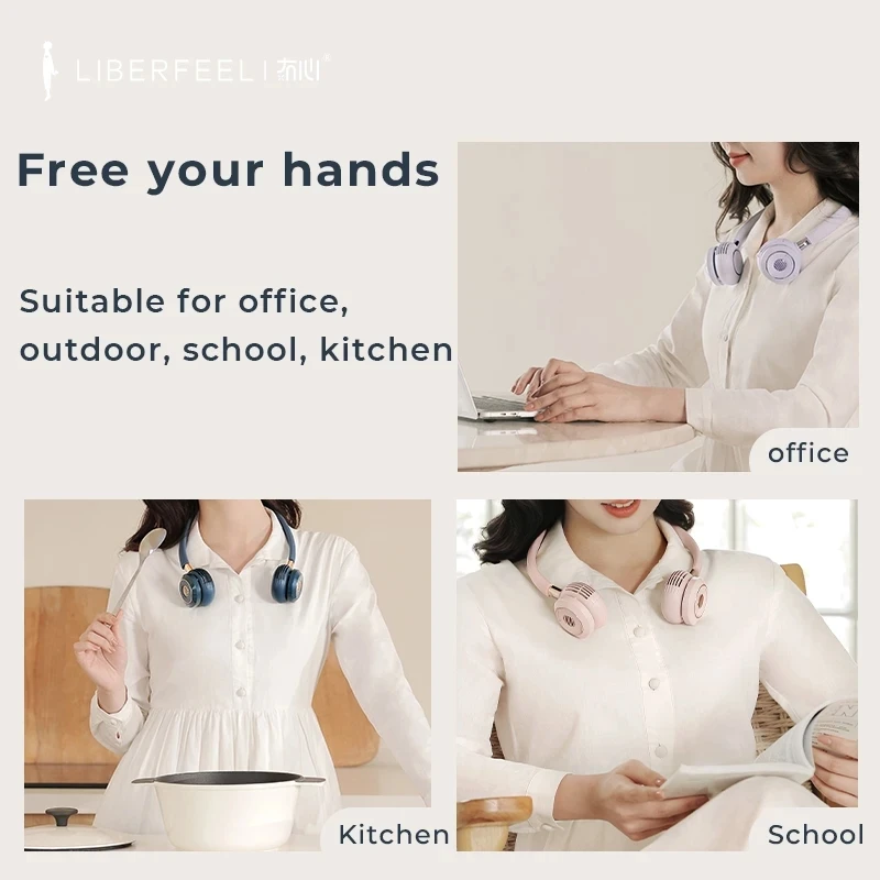 

Handheld Usb Mini Neck Fan Wind Power Ultra-quiet And Convenient Portable Handheld Rechargable Cute Small Cooling Fans