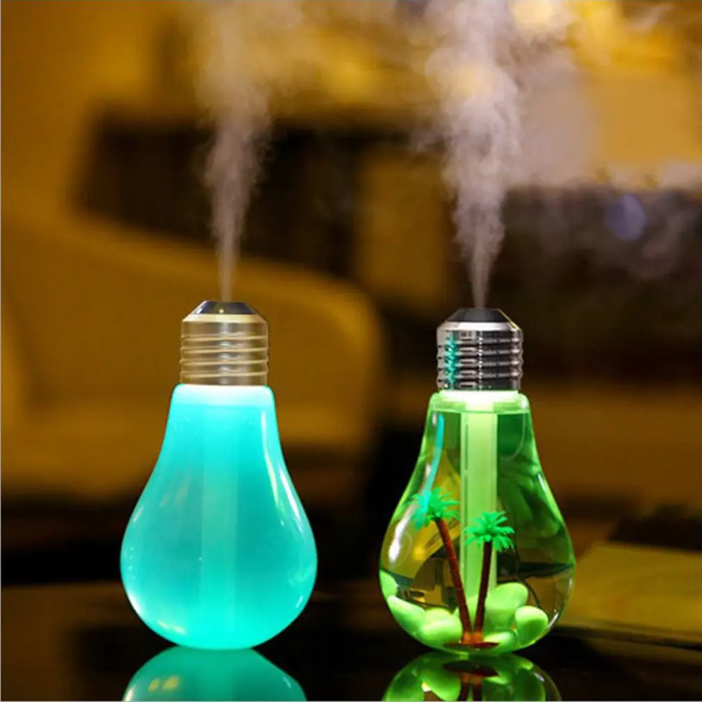 

Colorful Light Bulb Humidifier Usb Rechargeable Mini Desktop Led Night Light