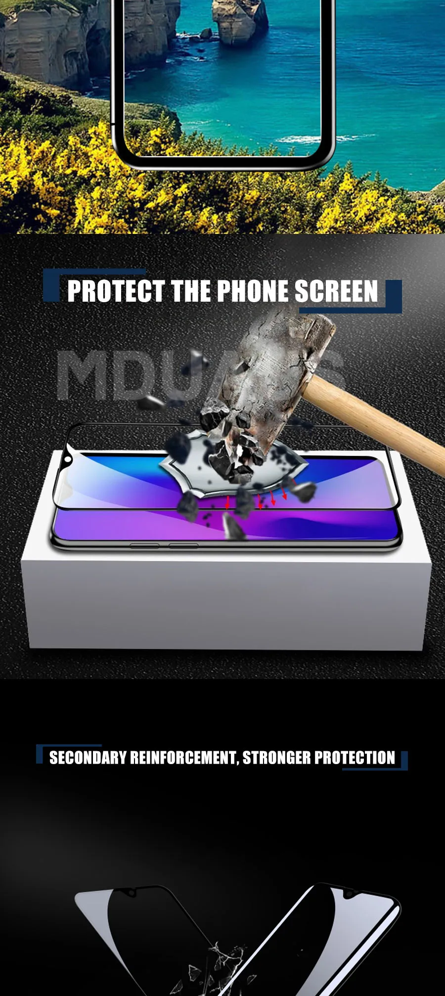 Закаленное Стекло для samsung Galaxy A20E A40S A30 A50 защитный Стекло samsung A10 A20 A40 A60 A70 A80 A90 M10 M20 M30 M40 пленка