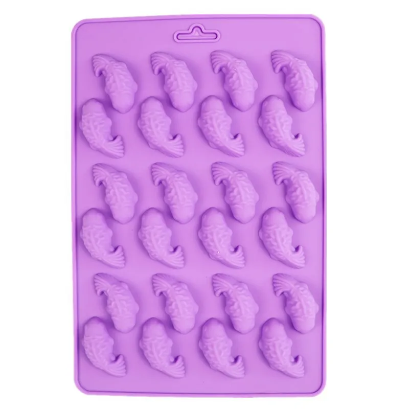 

Animal mold 24 even 3D DIY Silicone Fish Shape Cake Mould Goldfish Carp Fondant Mold