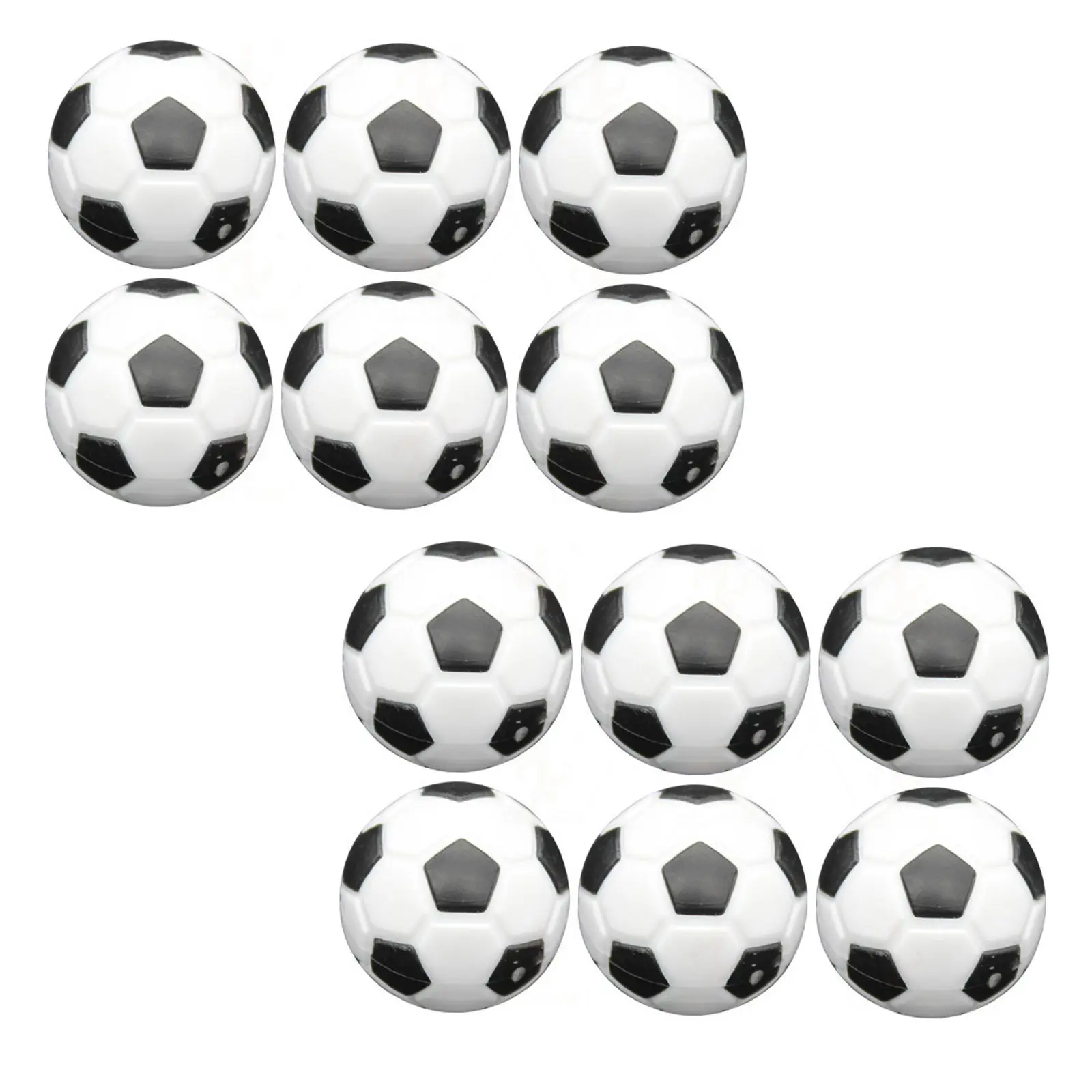 

Adult Children'S Table Game Football Accessories 12pcs 28mm Black And White Color Indoor Professional Football Game