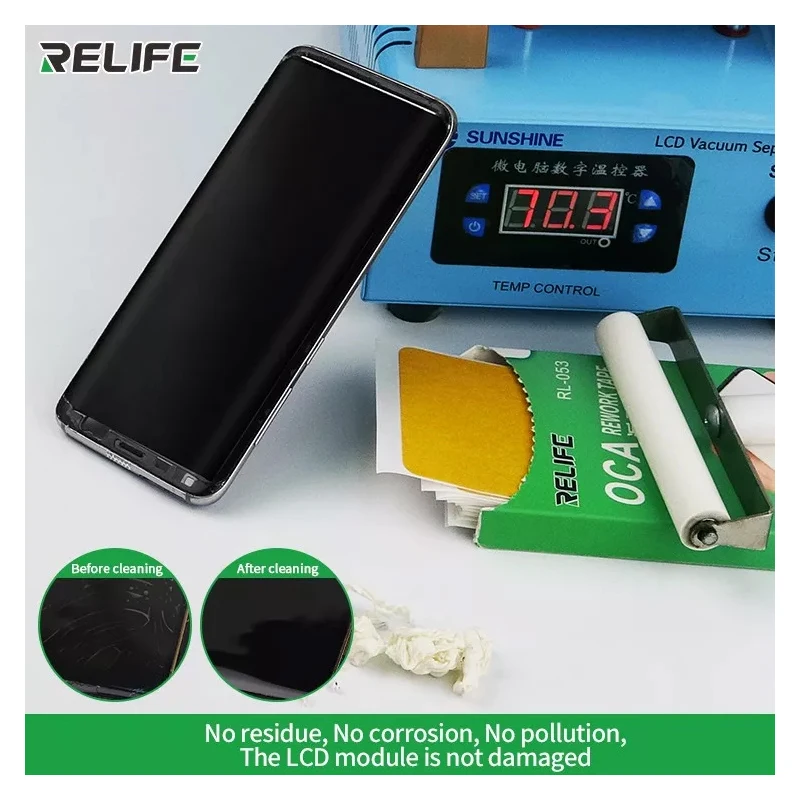 RL 053 50 шт./1 коробка ЖК экран удаление Оса переработанная клейкая лента для IPHONE Android