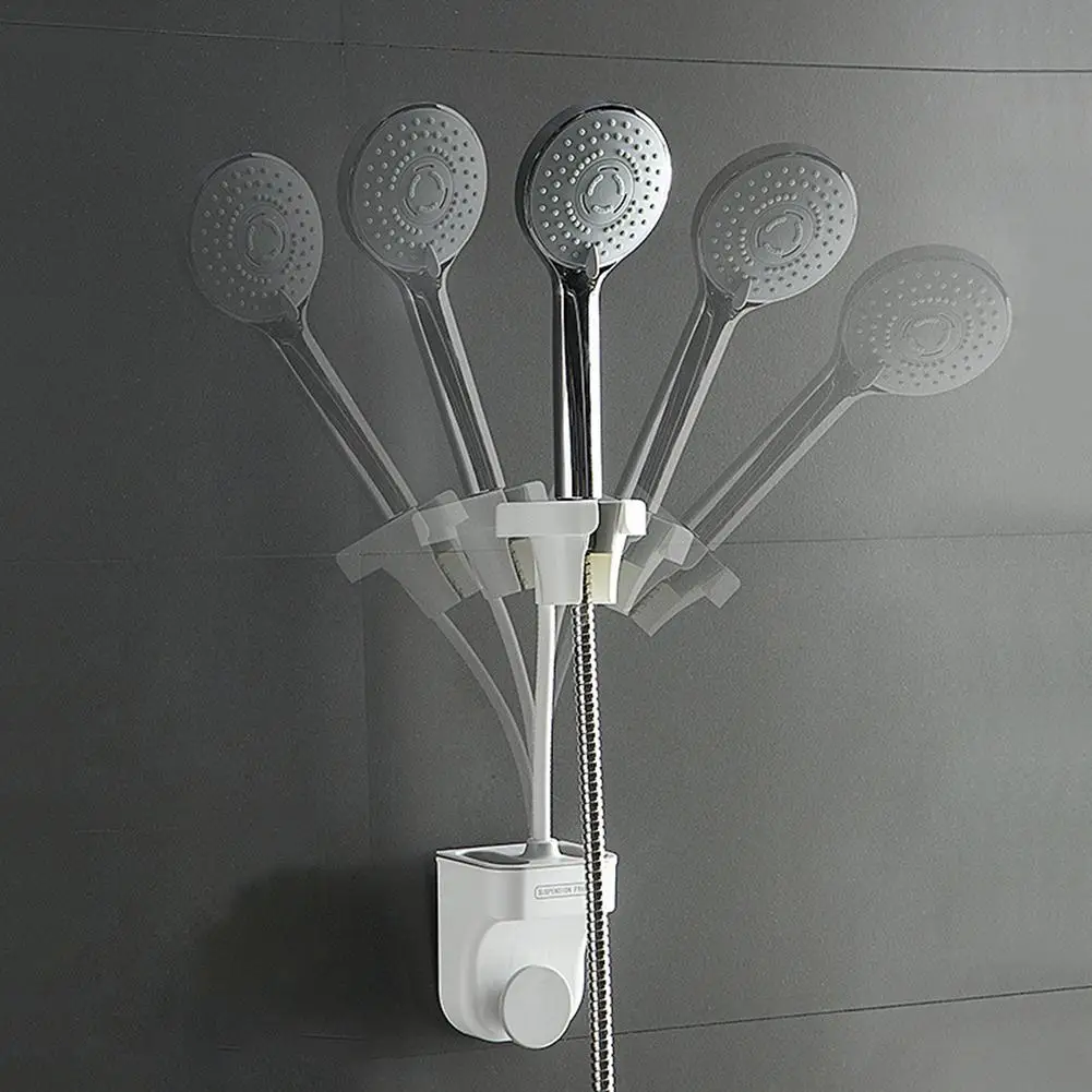 

Shower Nozzle Bracket Adjustable Hanging Non-perforated Rack Punch-free Shower Bracket Practical New