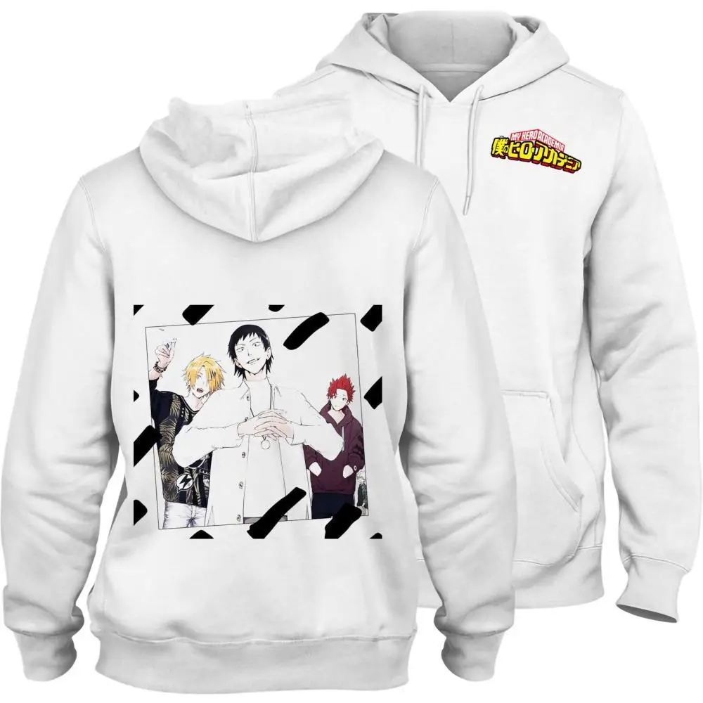 

My Hero Academia Print Graffiti Fashion Cotton Hooded Sweatshirt With Kangaroo Pocket Winter Junior Sportswear Academia-110
