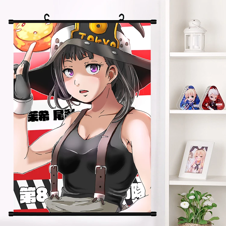 W Аниме Enn No Shouboutai Fire Force Arthur Boyle Iri Настенная роспись настенный плакат Otaku коллекция домашнего декора - Цвет: W