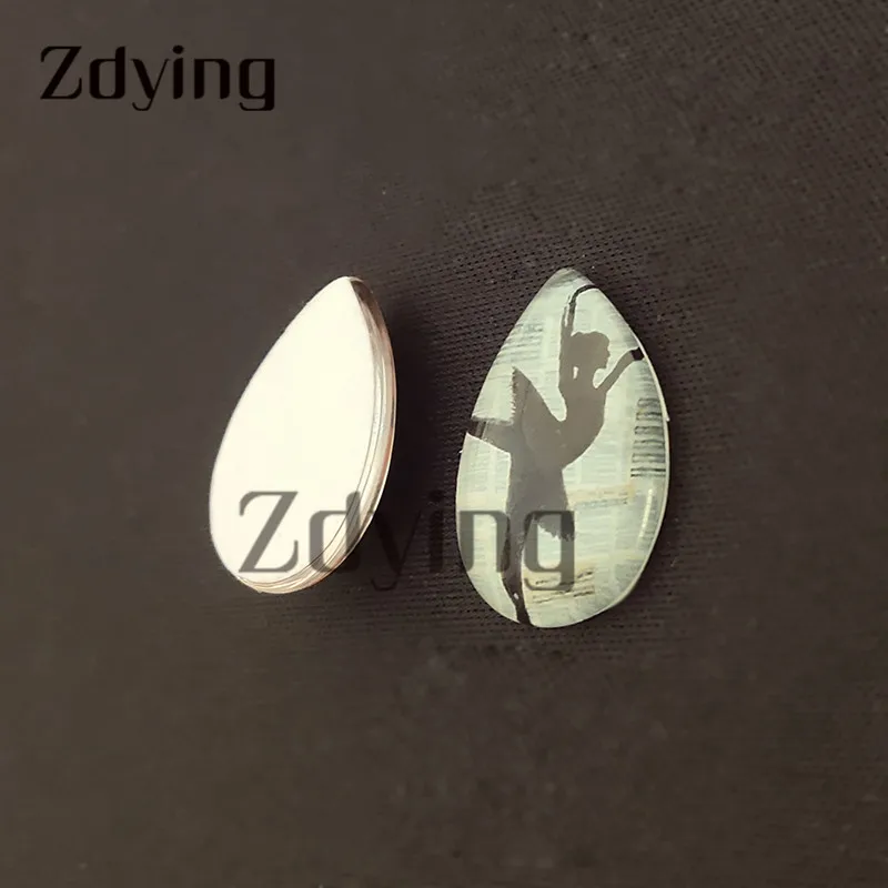 Zdying 10 шт./лот новые капли воды кабошон стекло бабочка цветок Ретро часы фото