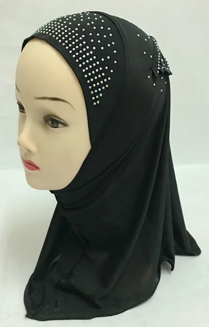 Tassel Black Мусульманский красивый хиджаб для девочек, исламский шарф в арабском стиле, шали с цветочным узором - Цвет: Tassel Black
