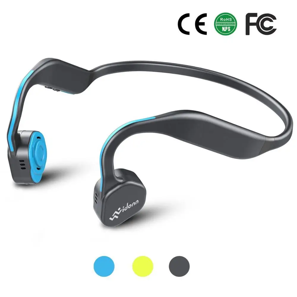 Blue Vidonn F1 наушники с костной проводимостью, Bluetooth 5,0, титановая Беспроводная Спортивная гарнитура с открытым ушком - Цвет: Blue