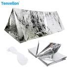 Аварийная палатка для кемпинга, водонепроницаемое аварийное укрытие, спасательное одеяло из фольги, тепловое пространство, для оказания первой помощи, военное одеяло