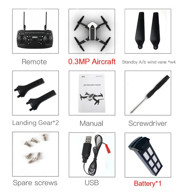 XYCQ S7 Квадрокоптер Дрон с камерой живое видео, WiFi FPV Квадрокоптер с 110 ° широкоугольная 1080P HD камера складной Дрон RTF - Цвет: 0.3MP x 1 battery