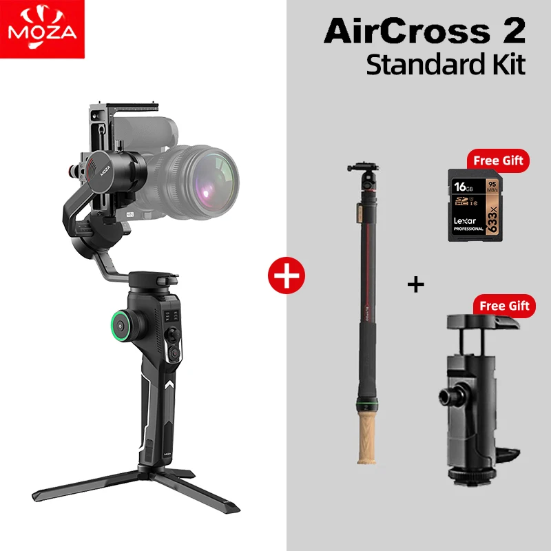 Aircross 2 Slypod Связаться со службой поддержки получить купон 1.8 кг полезная нагрузка 3-осевая камера стабилизатор подвеса Steadycam для Sony a6300 Panasonic GH5 Canon карданный Moza Aircross - Цвет: Aircross 2 Slypod