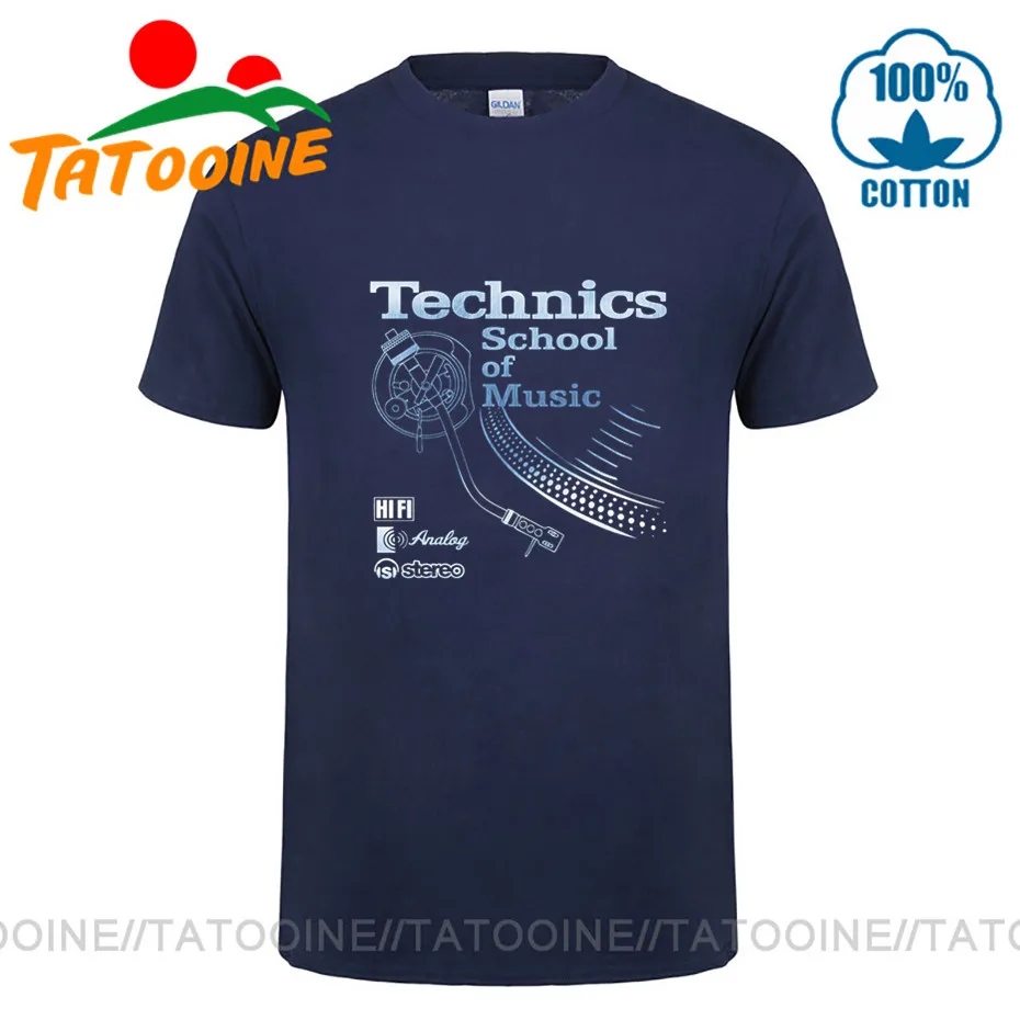 Ретро футболка Tatooine Deejay длинная для игры техника школа музыки Мужская Винтажная