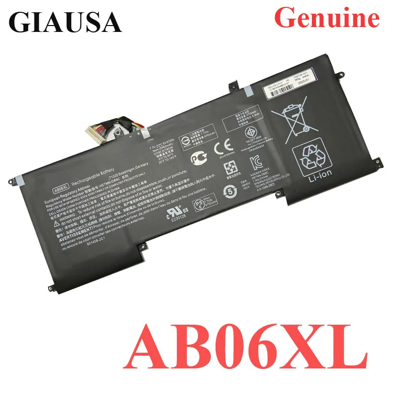 Аккумулятор GIAUSA AB06XL для HP ENVY 13-AD019TU 13-AD020TU 13-AD106TU 13-AD108TU TPN-I128 HSTNN-DB8C 921408-2C1 921438-855 |