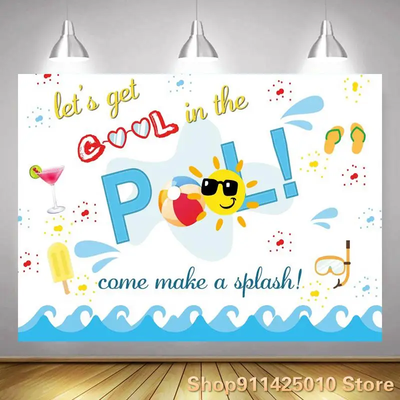 

Фон для студийной фотосъемки с 3d-изображением летнего напитка мороженого бассейна праздничного декора вечевечерние НКИ