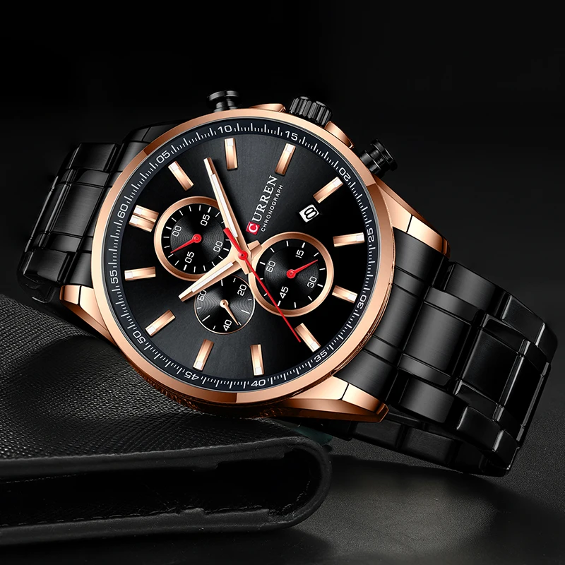 New CURREN Top Brand Luxury Men's Watches with Chronograph Male Clock Steel Sports Watch Men Quartz Wristwatch Relogio Masculino 2 New CURREN Top Brand Luxury Men's Watches with Chronograph Male Clock Steel Sports Watch Men Quartz Wristwatch Relogio Masculino 2
