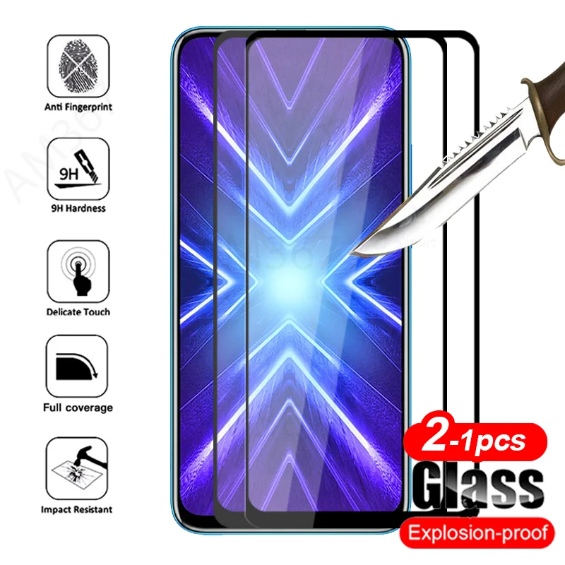 1-2 шт. закаленное стекло для Huawei Honor 9X полное покрытие Защитная пленка экрана Pro