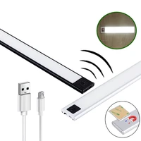 tokili motion sensor night light usb rechargeable stick on wireless led bar lamp for cabinet wardrobe kitchen hallway stairs