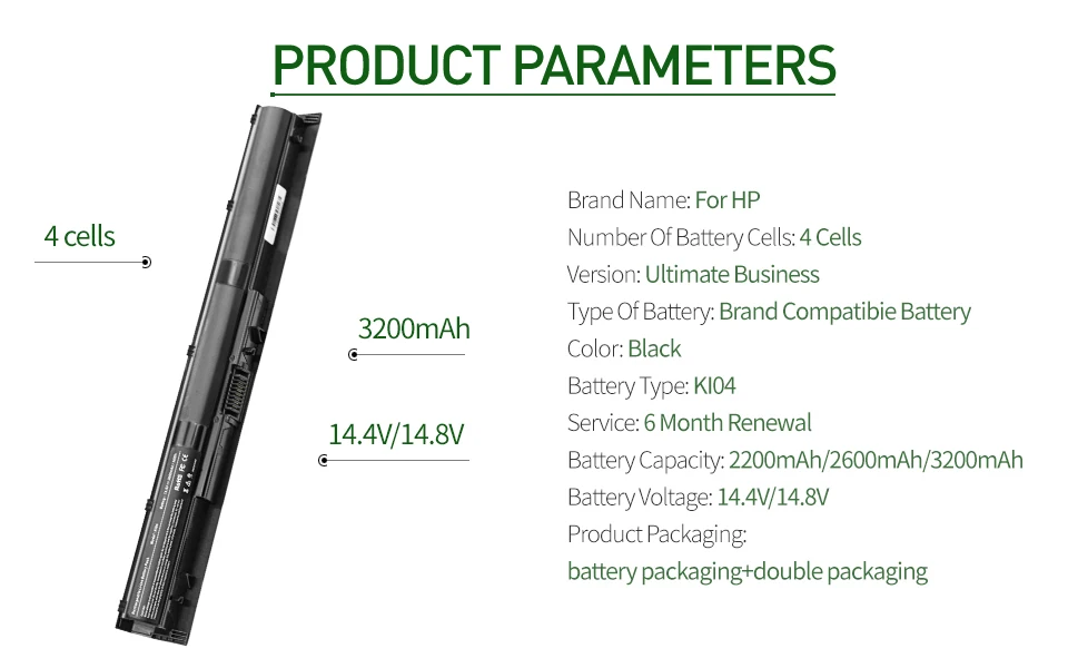 Golooloo 4 клетки Аккумулятор для ноутбука Hp Pavilion 15-ab038TU 800010-421 800049-001 аккумулятор большой емкости HSTNN-DB6T HSTNN-LB6S KI04