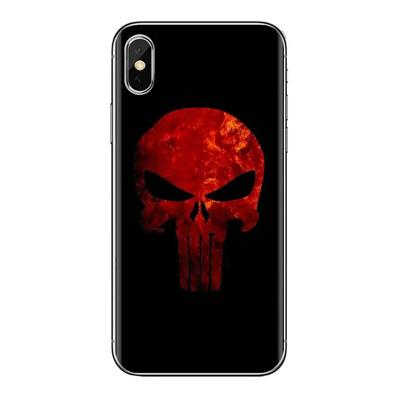 For Samsung Galaxy J1 J2 J3 J4 J5 J6 J7 J8 Plus 2018 Prime 2015 2016 2017 comic The Punisher Skull Metal Soft Transparent Covers |