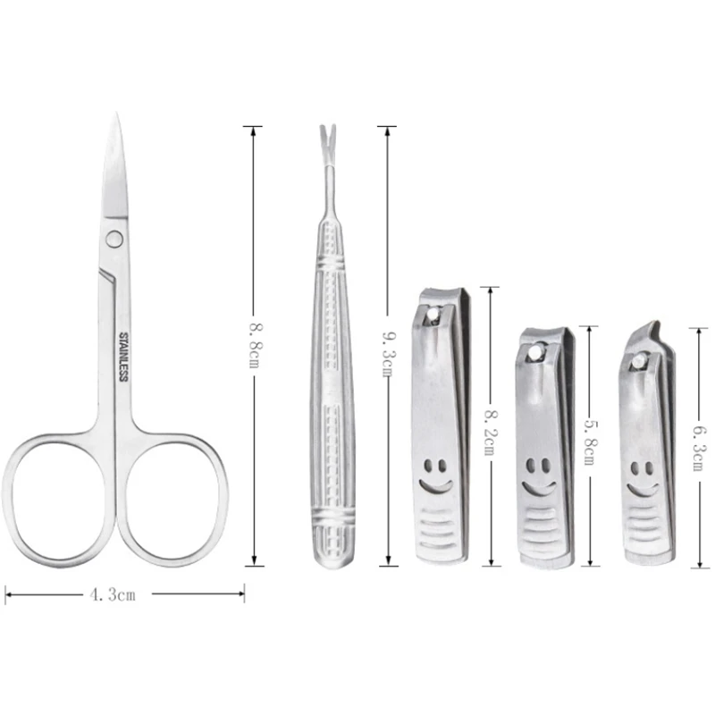 

Portable Stainless Steel Nail Clippers Kit Nail Nail Care Set Beauty Manicure Tool Set Dead Skin Cut Pedicure