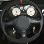 Черный мягкий замшевый чехол рулевого колеса автомобиля для Volkswagen VW Passat B5 1996-2005 Golf 4 Mk4 1998-2004 Polo 1999-2002 Seat Leon