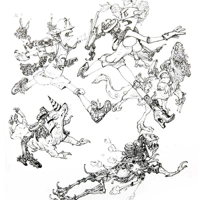 Kim Jung Gi Sketch Collection Book Hand Painted Manuscript Animation Set Painting Drawing | Канцтовары для офиса и дома