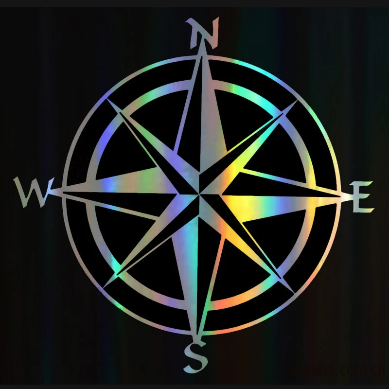 

3D Car Sticker Car Styling Compass Travel Wanderlust Direction NSWE Stickers and Decals Vinyl Sticker on Car Styling,15cm*15cm