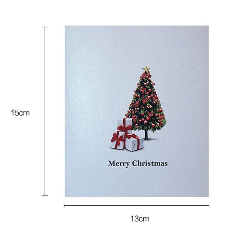 Merry Christmas 3D Popup Fireplace Cards Tree Gift Winter Festival Greeting Card for Holiday Invitations Pro |