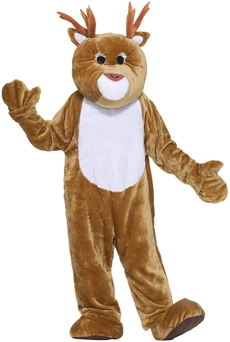

Plush Reindeer Mascot Costume Cosplay Furry Suits Party Fursuit Cartoon Dress Outfits Carnival Halloween Xmas Easter Ad Apparel