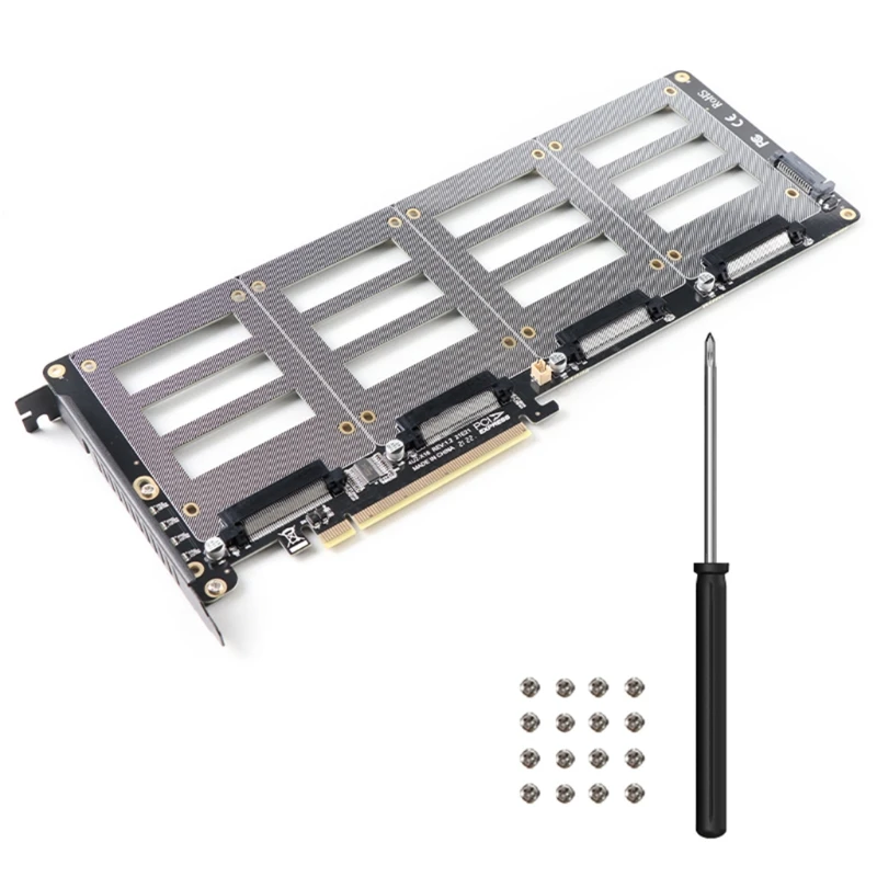 

U.2 to PCI-e Riser Adapter PCIe4.0 X16 to 2.5" U.2 (SFF-8639) SSD Expansion Card New