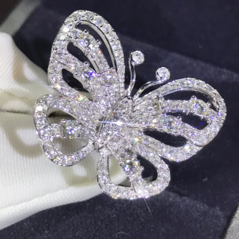 Корейский Новый Дизайн Роскошные Блестящие большие стразы циркониевые кольца с