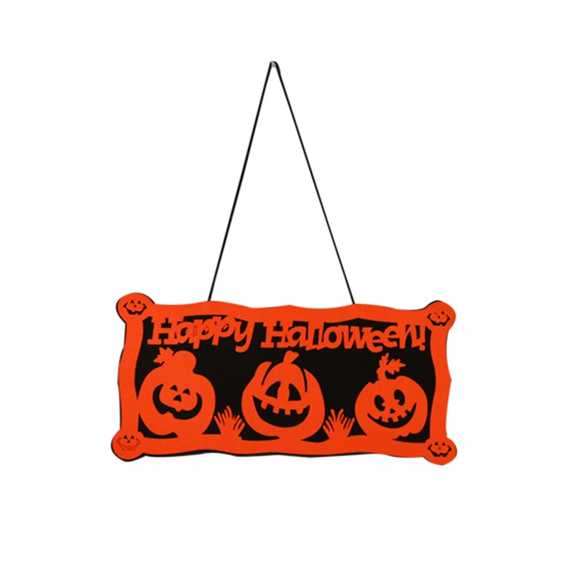 

Happy Halloween Pumpkin Witch Hanging Ornaments Halloween Party Decoration Hanging Signs for Door Window Wall Home Decor