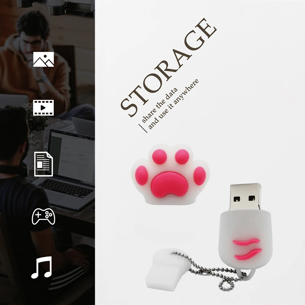 

Usb-флеш-накопитель с милым мультяшным котом ЛАПКОЙ/пивной чашкой, 1-128 ГБ, Usb-накопитель, высокоскоростная флешка, флеш-накопитель, подключи и ...
