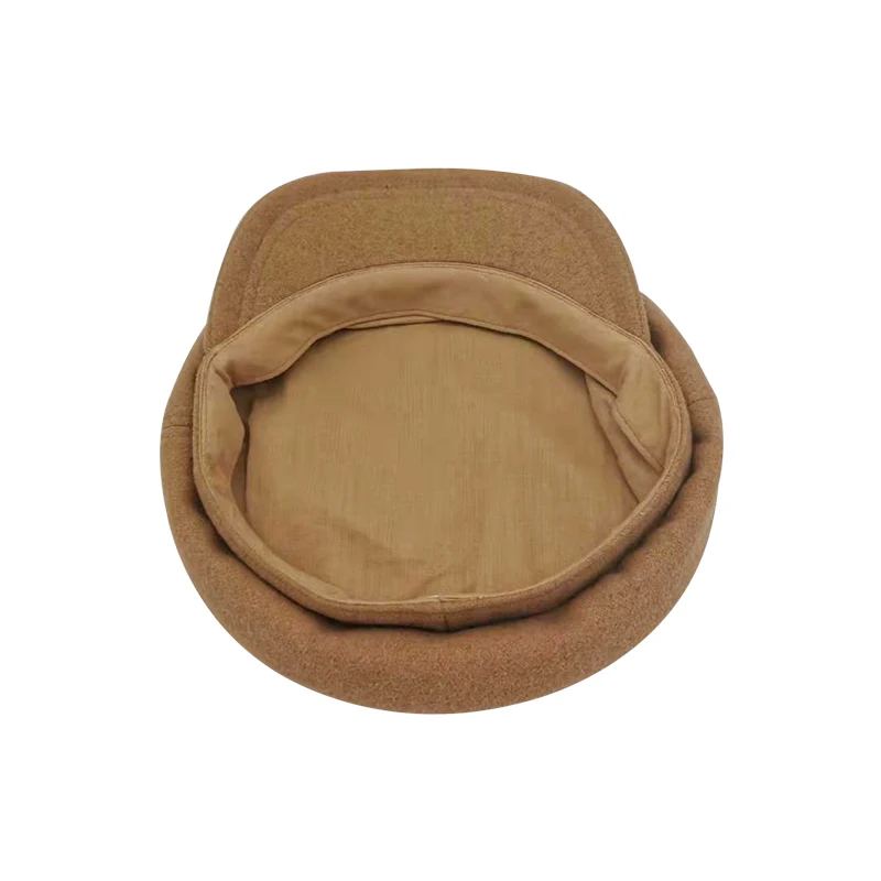 Шапка женская однотонная в стиле милитари модная удобная повседневная теплая