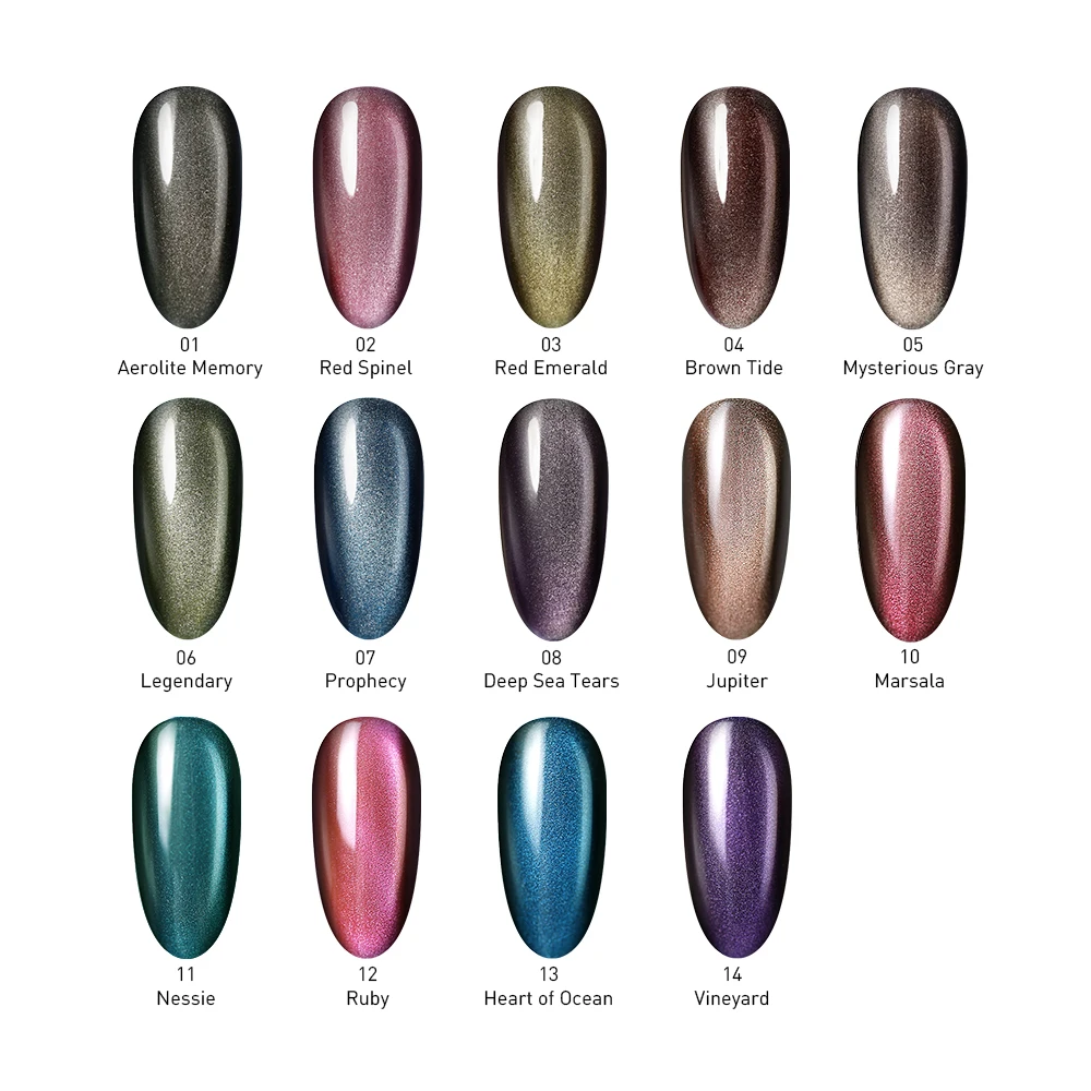 Modelones 10 мл Магнитный &quotхамелеон&quot УФ Гель лак замочить от кошачьих глаз гель для