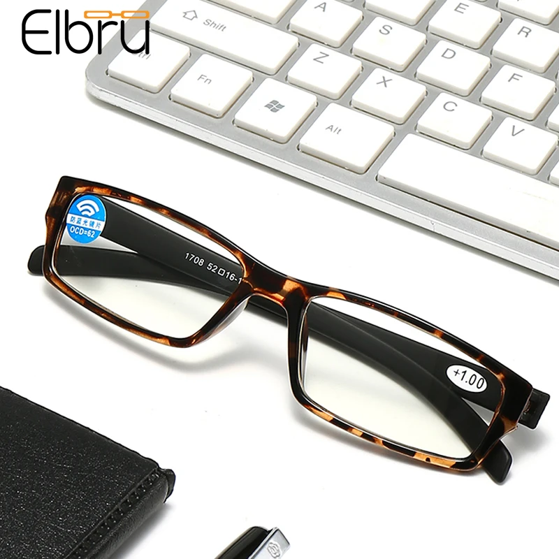 

Очки для чтения Elbru прямоугольные для дальнозоркости, от + 1,0 до + 4,0