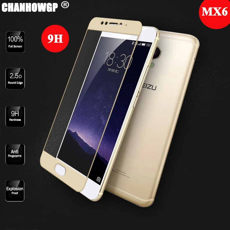 Полное покрытие из закаленного стекла для Meizu MX6 защитное стекло на экран
