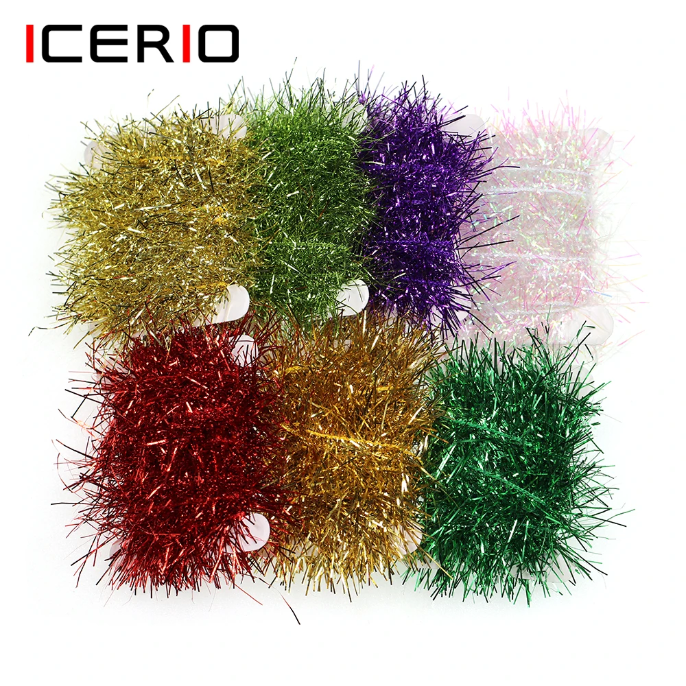 

ICERIO 2 шт. жемчуг майлар кактус мишура лед синель Кристалл Flash Стример Летать материал для вязания