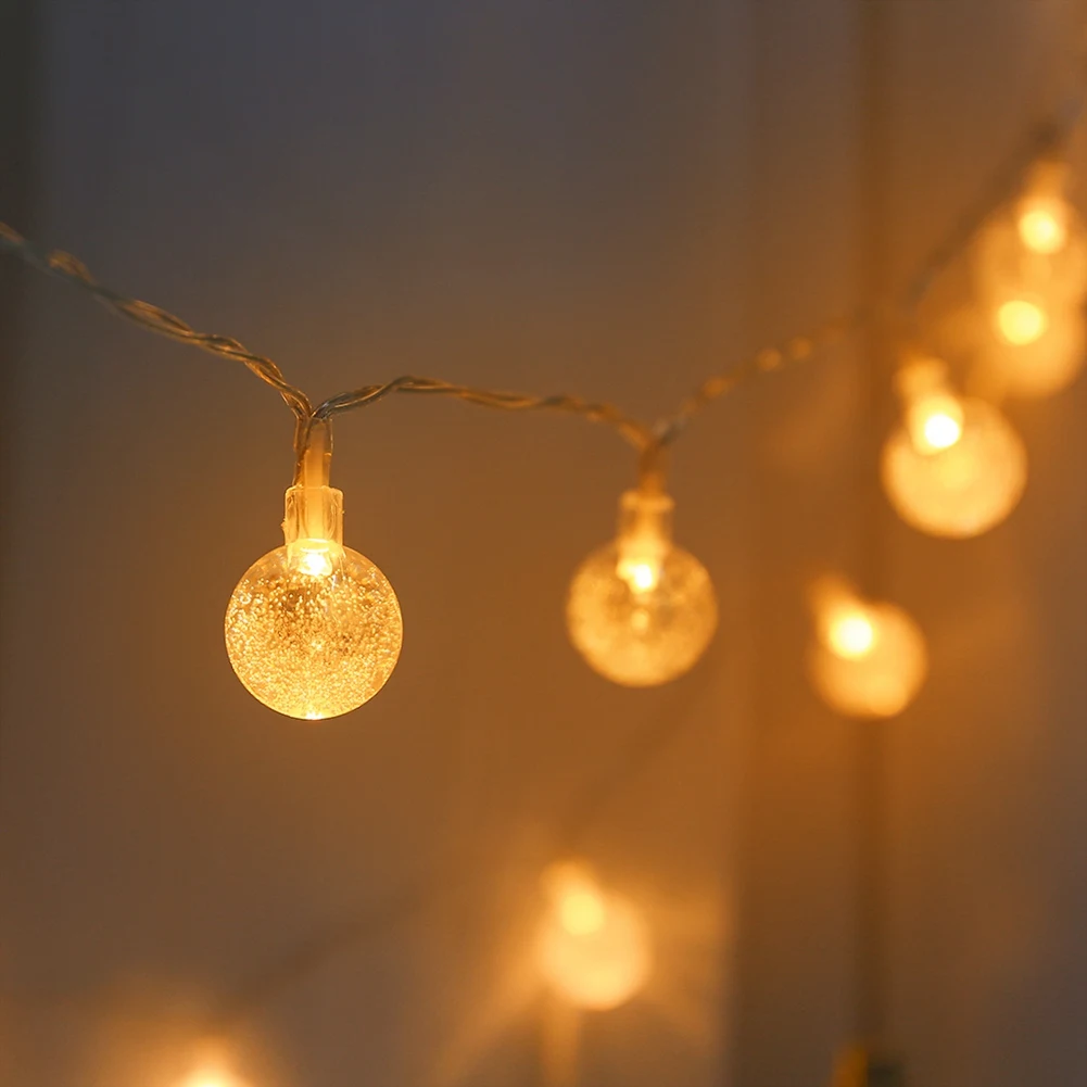 

235cm 20Led String Lights Fairy Gypsophila Bubble Ball Lamp Holiday Lighting USB Indoor for Christmas Wedding Decoration