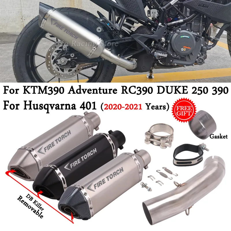 

For KTM390 Adventure RC390 DUKE 250 390 For Husqvarna 401 2020-2021 Motorcycle Exhaust Escape Modified Mid Link Pipe DB Killer