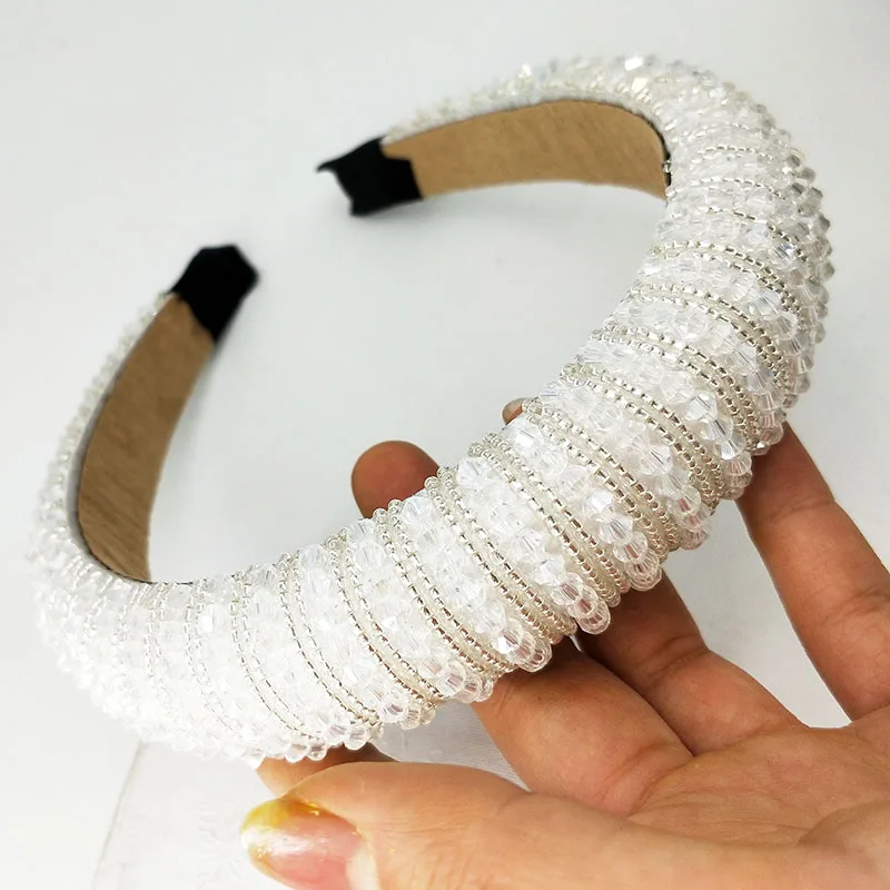 Женские разноцветные стразы в стиле барокко толстые резинки для волос с