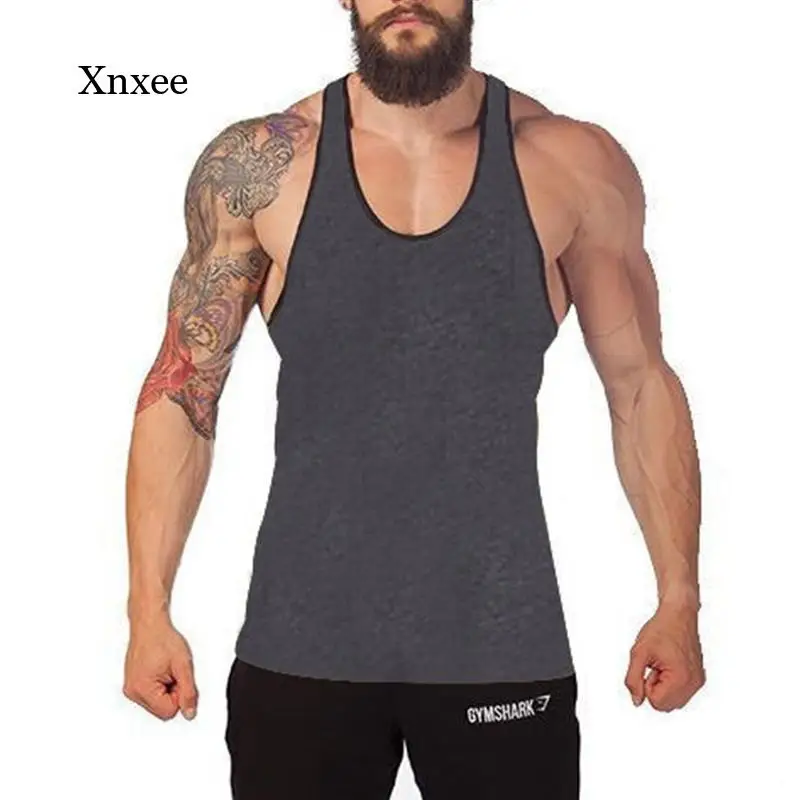 

Daily Jogger Cotton Shirt for Men Gym Singlet Training Bodybuilding Tank Top Vest Shirt Sleeveless Fitness Casual Loose Vest